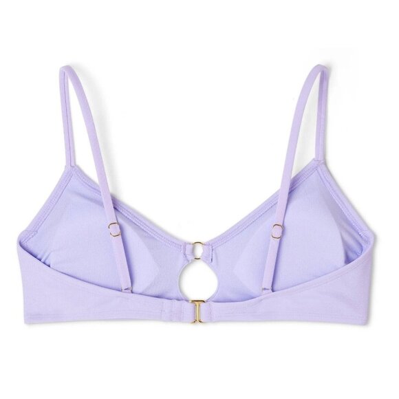 Wild Fable Light Purple Dual Ring Front Bralette Bikini Swim Top - Picture 4 of 7